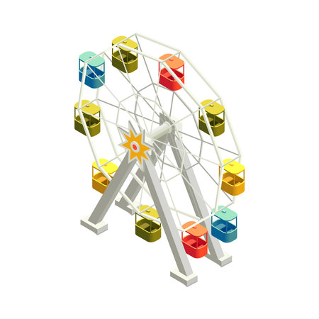 Amusement Ferris Wheel Compositionのイラスト素材