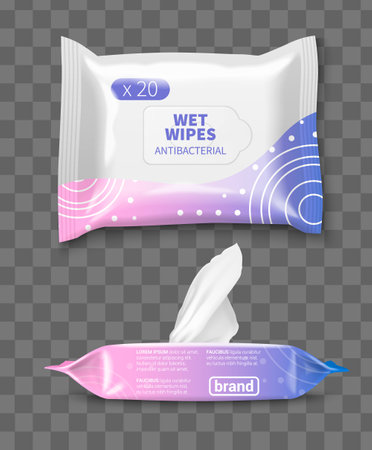 Tissue Packaging Mockupのイラスト素材
