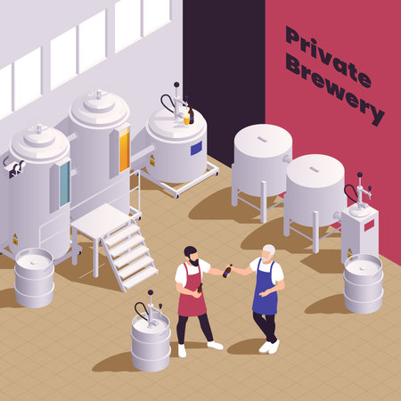 Private Brewery Business Compositionのイラスト素材