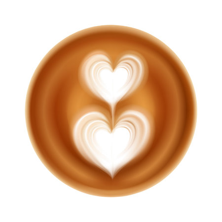 Realistic Latte Artのイラスト素材