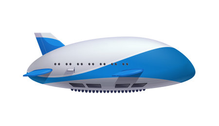 Dirigible Realistic Illustrationのイラスト素材