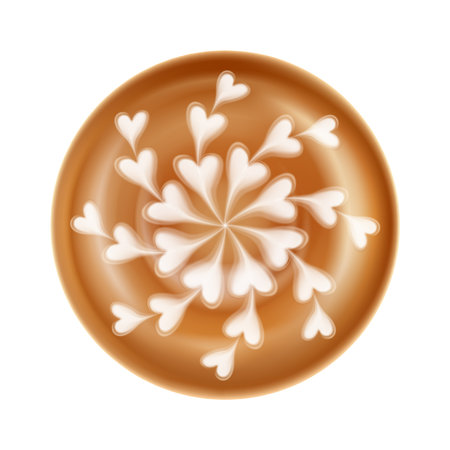 Realistic Latte Artのイラスト素材