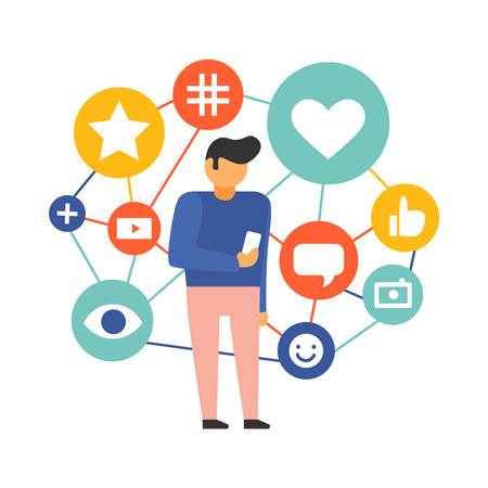 Social Media Conceptのイラスト素材