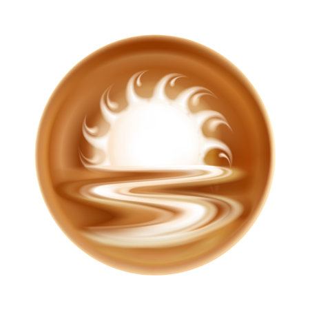 Realistic Latte Artのイラスト素材