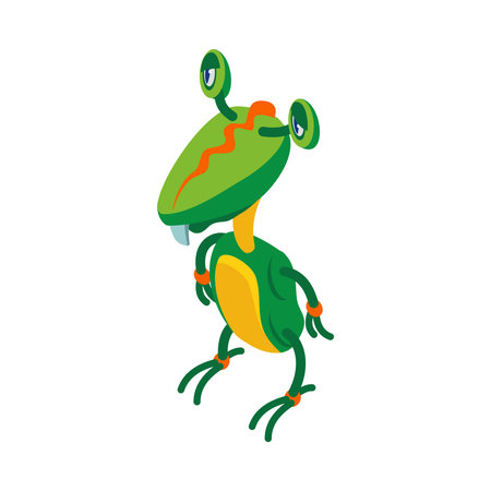 Isometric Alien Illustrationのイラスト素材