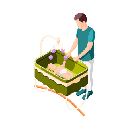 Father On Maternity Leave Iconのイラスト素材