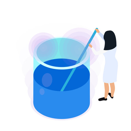 Water Purification Isometric Iconのイラスト素材