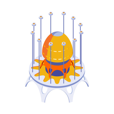 Isometric Alien Spaceshipのイラスト素材