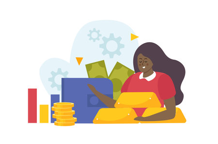 Financial Diversification And Growth Conceptのイラスト素材