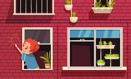 Kids Danger Cartoonのイラスト素材