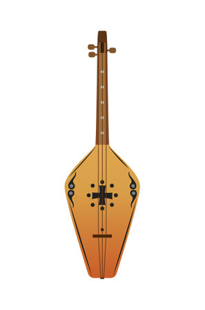 Georgian Panduri Tourism Compositionのイラスト素材