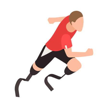 Running Artificial Legs Compositionのイラスト素材