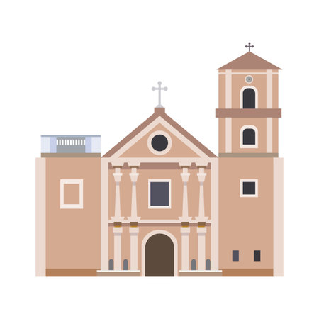 Philippines Travel Church Compositionのイラスト素材