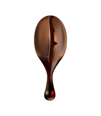 Coffee Bean Drop Compositionのイラスト素材