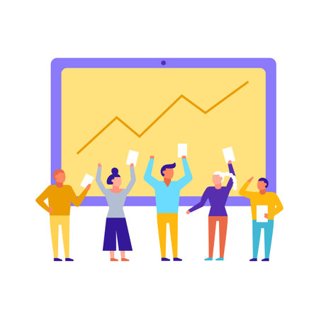 Finance Payment Graph Compositionのイラスト素材