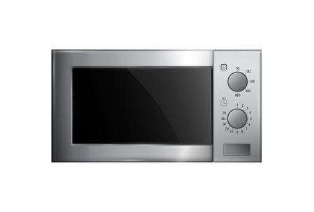 Realistic Microwave Oven Compositionのイラスト素材