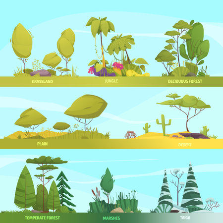 Ecosystem Types Bannerのイラスト素材