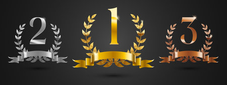 Winner Places Awards Setのイラスト素材
