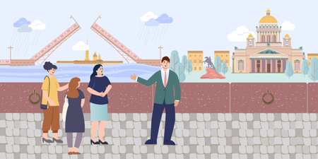Saint Petersburg Guide Compositionのイラスト素材