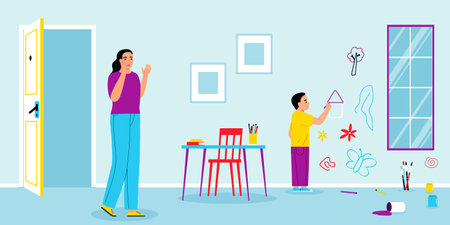 Autism Learning Disability Compositionのイラスト素材