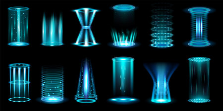 Teleportation Portals Light Setのイラスト素材