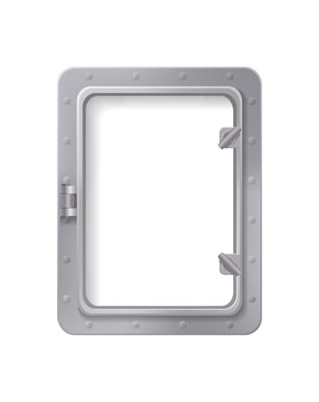 Metal Porthole Realistic Compositionのイラスト素材