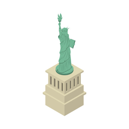 Statue Liberty Landmark Compositionのイラスト素材