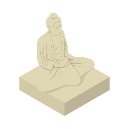 Statue Buddha Landmark Compositionのイラスト素材