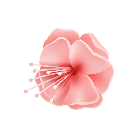 Ornate Flower Chinese Compositionのイラスト素材