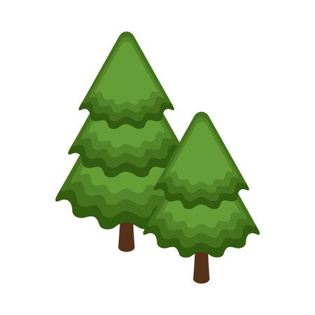 Forest Trees Hiking Compositionのイラスト素材
