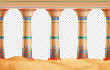 Realistic Columns Illustrationのイラスト素材