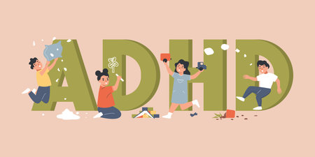 Hyperactive Child Conceptのイラスト素材