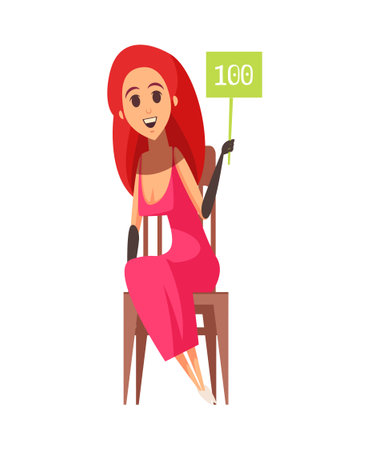 Auction Flat Illustrationのイラスト素材