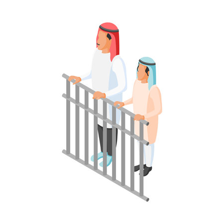 Isometric Arabic Familyのイラスト素材