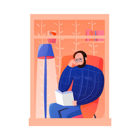 Flat Neighbor Windowのイラスト素材