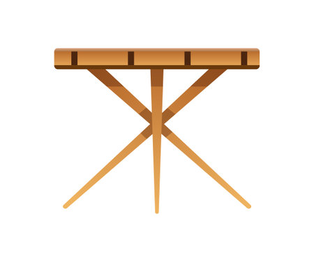 Flat Wooden Tableのイラスト素材