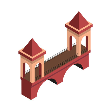 Bridge Isometric Iconのイラスト素材