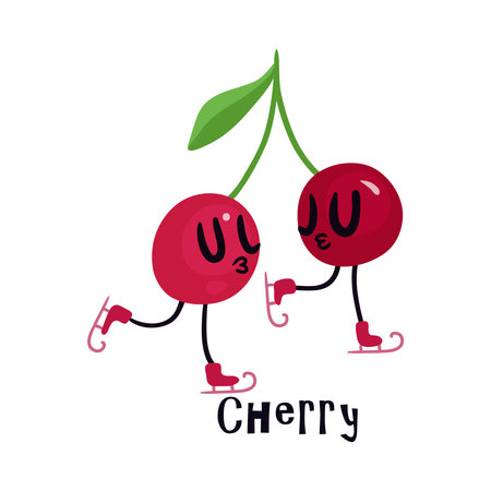 Cherries Sport Illustration