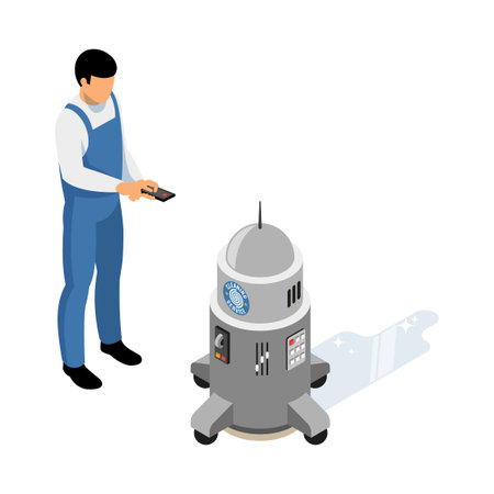 Cleaning Service Workerのイラスト素材