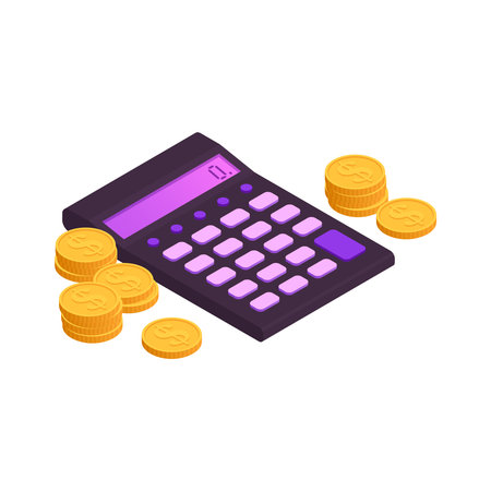 Calculator Isometric Iconのイラスト素材