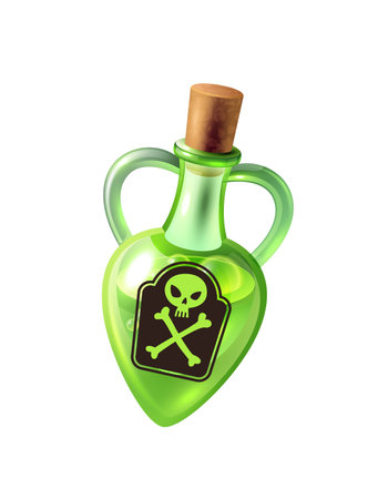 Realistic Poison Bottleのイラスト素材