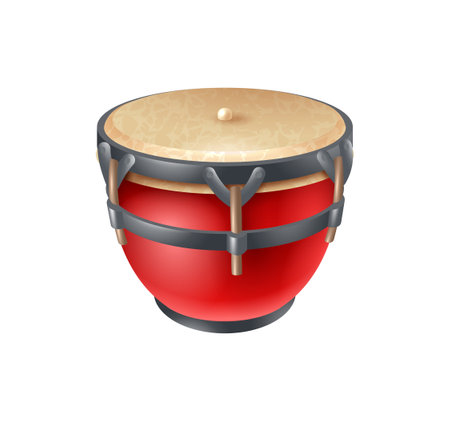 Realistic Drum Illustrationのイラスト素材