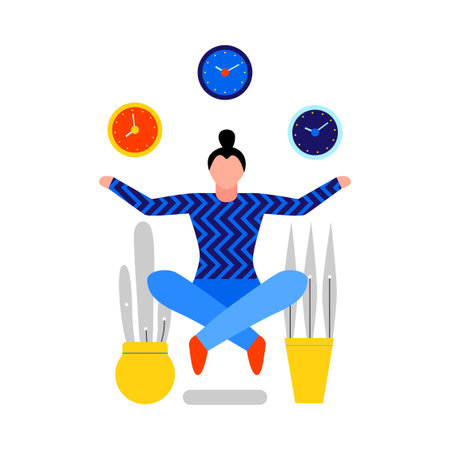 Time Management Iconのイラスト素材