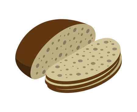 Isometric Bread Illustrationのイラスト素材