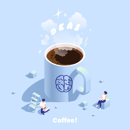 Coffee Cup Productivity Compositionのイラスト素材