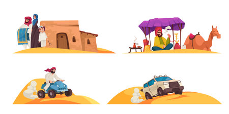 Arabic Desert Setのイラスト素材