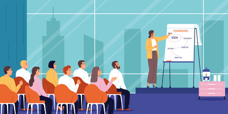 Conference Flat Conceptのイラスト素材