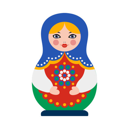 Matryoshka Flat Illustrationのイラスト素材