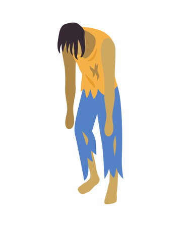 Isometric Zombie Iconのイラスト素材