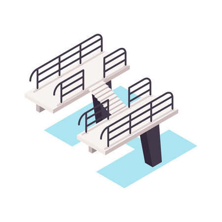 Isometric Diving Platformのイラスト素材